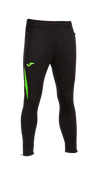 Joma Championship VII Track Pant - Black/Green Fluor