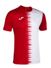 Joma City II Short Sleeve T-Shirt - Red/White