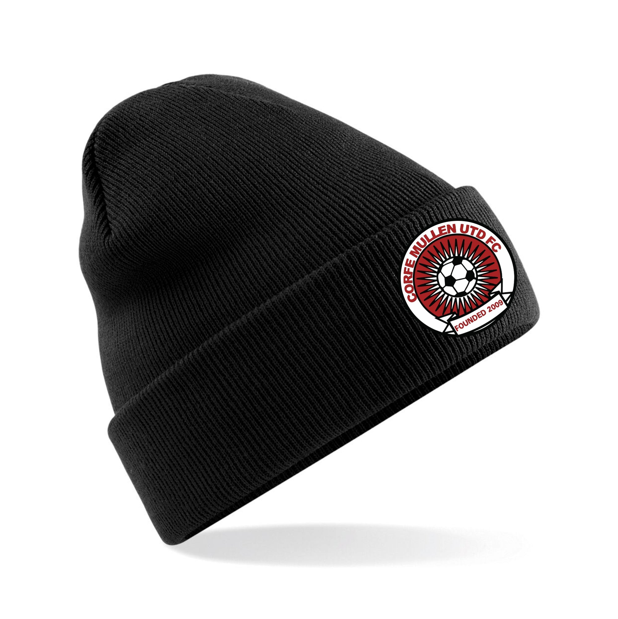 Corfe Mullen United Beanie with embroidered club badge