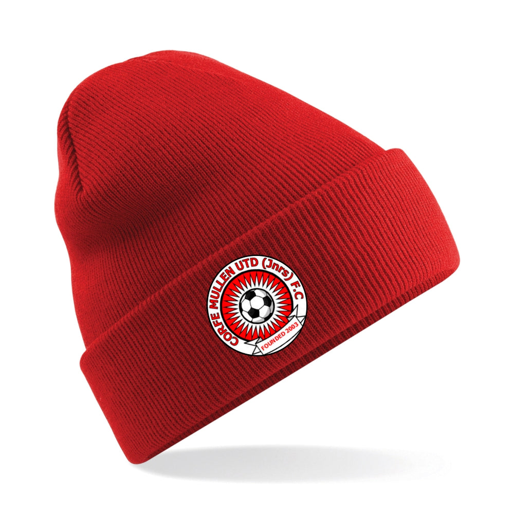 Corfe Mullen Utd Juniors FC Cuffed Beanie - Red