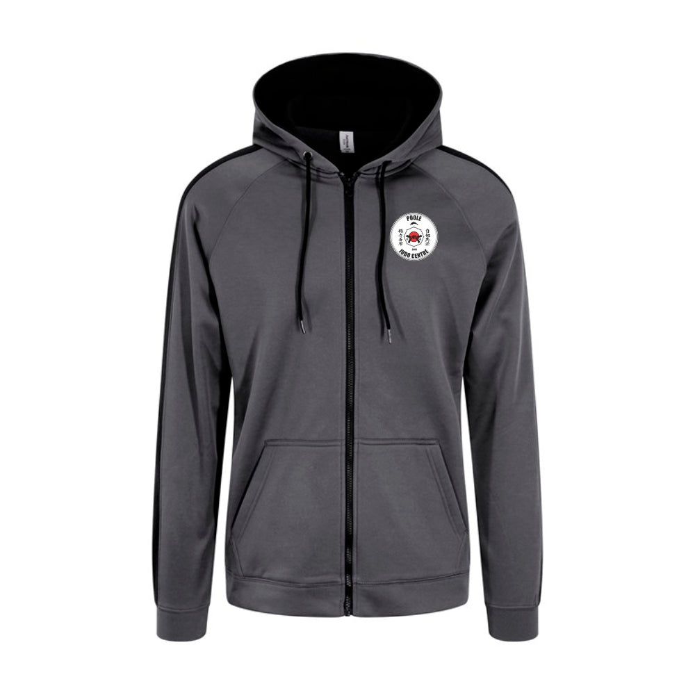 Poole Judo Centre - Sports Poly Zoodie - Steel Grey/Jet Black