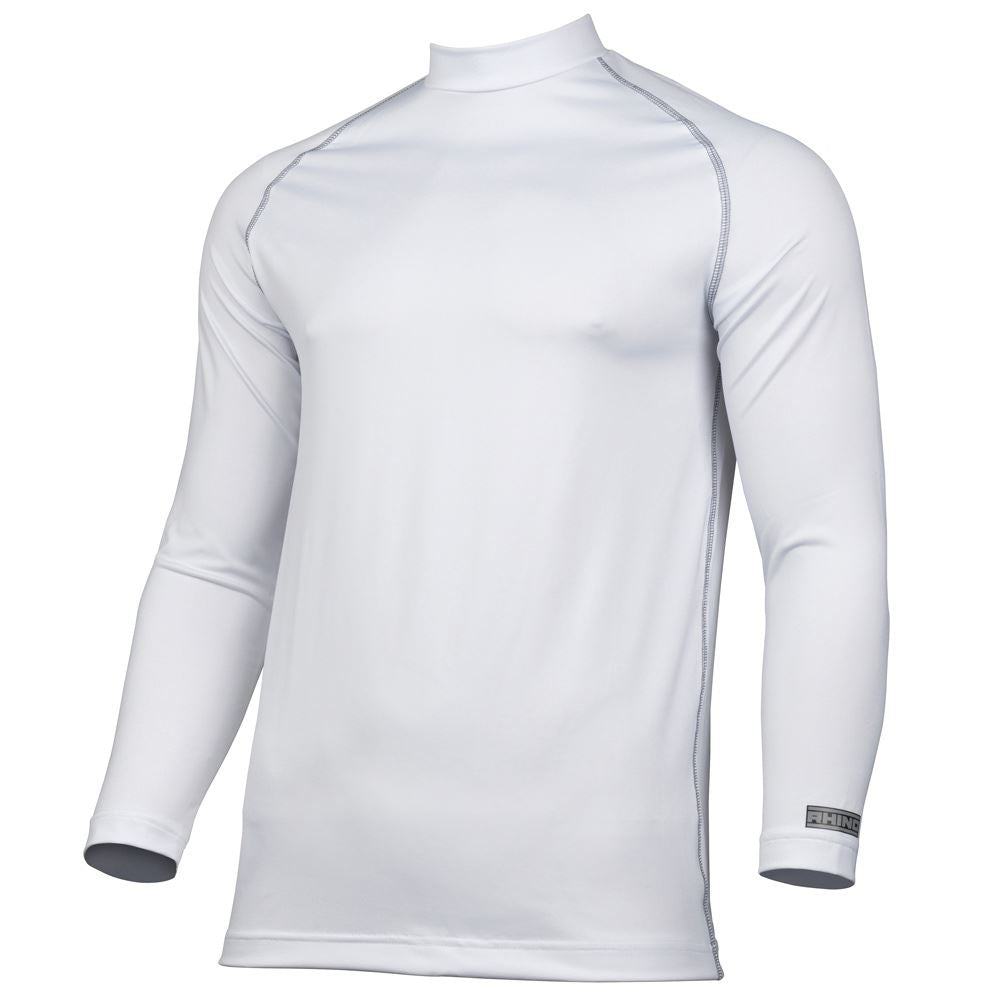 Rhino long sleeve base layer in white